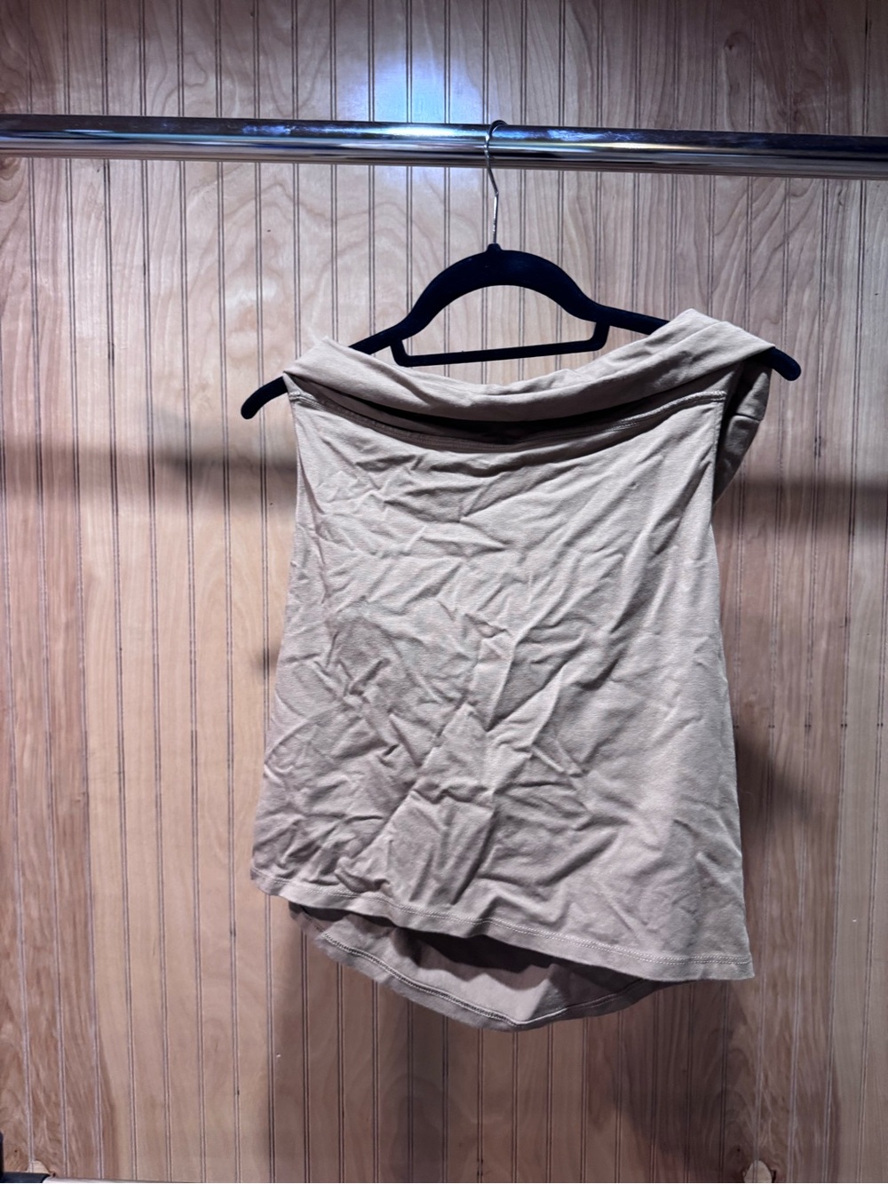 aerie Off-the-Shoulder Tank Top in Beige - Picture 5 of 5